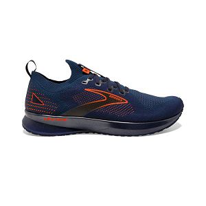 Brooks Levitate StealthFit 5 Road Running Shoes - Mens, Navy/Orange | IE-OQG724893